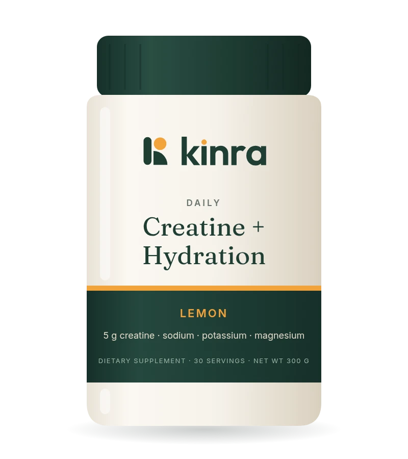 Kinra Daily Creatine + Hydration lemon powder, 300 g jar
